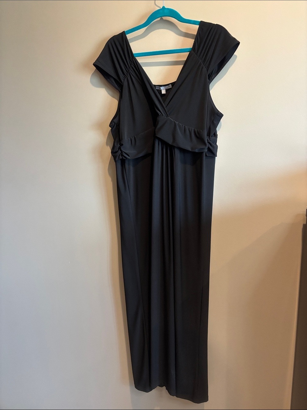 Black V-Neck Maxi Dress